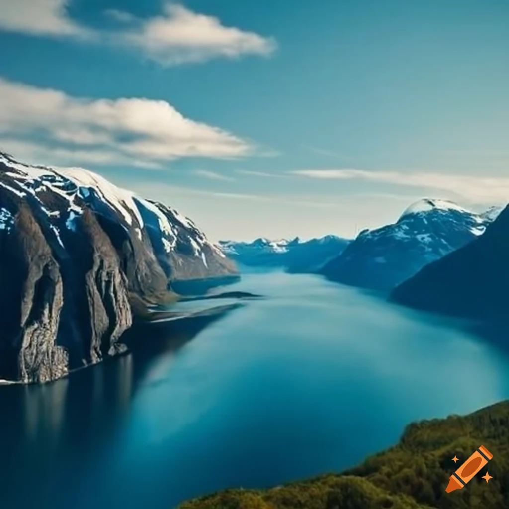 scenic view of a fjord in Norway