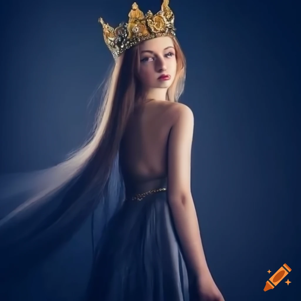 image of a queen with golden hair and a sword