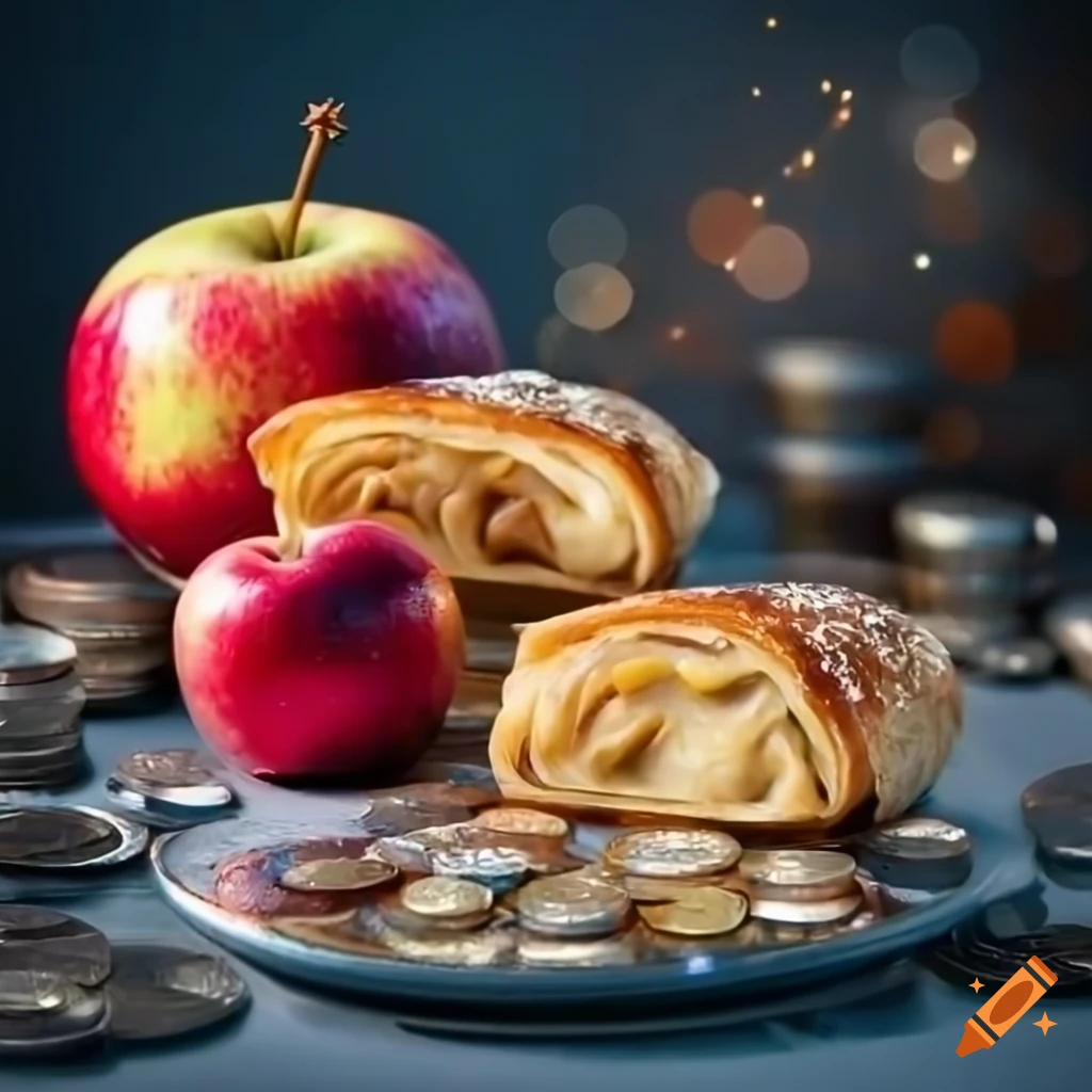 delicious apple dumpling pastry with cinnamon
