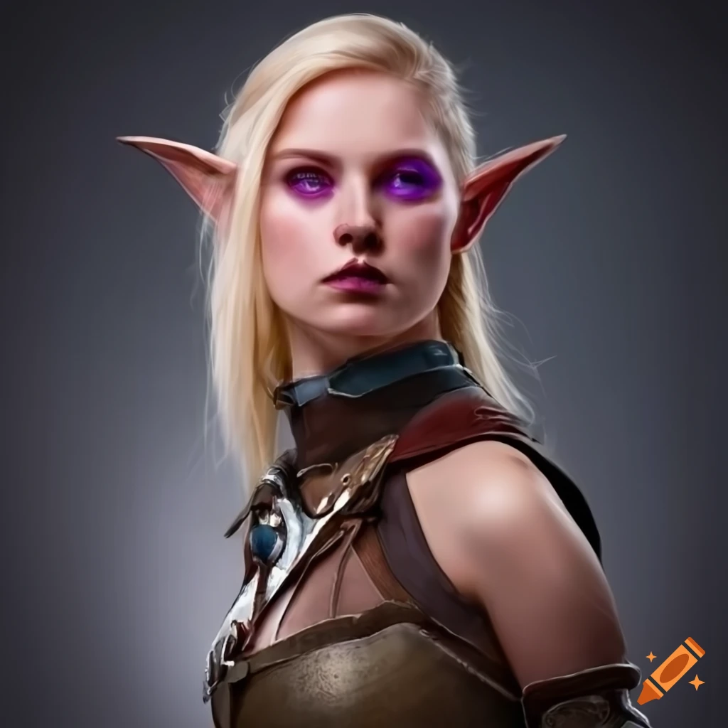 half elf rogue in leather armor