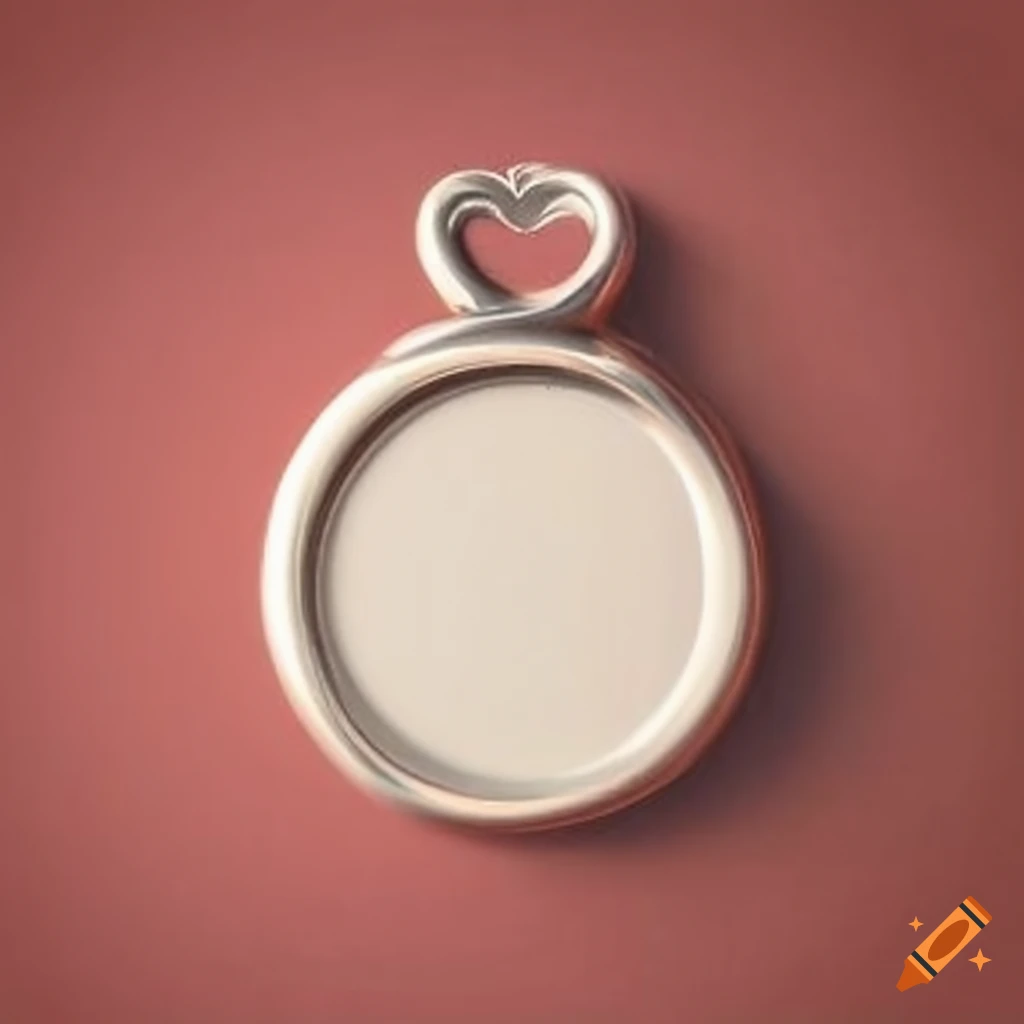 white wax seal with silver heart design