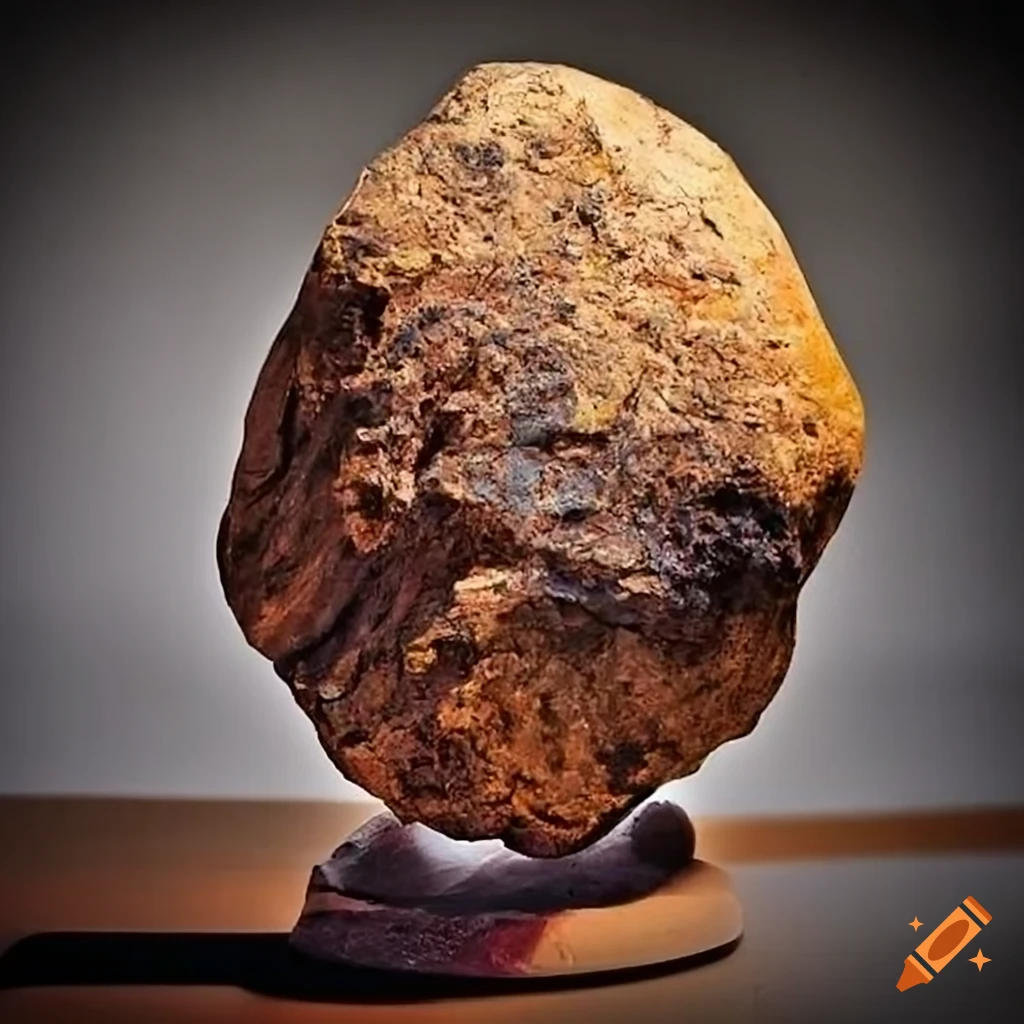 Image of an eccentric rock collector with his rock collection on Craiyon
