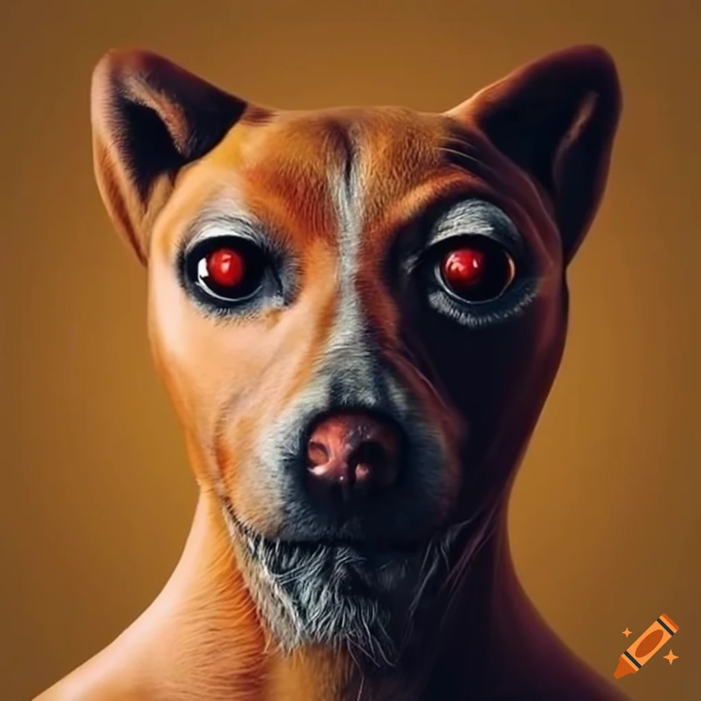 dog with human face