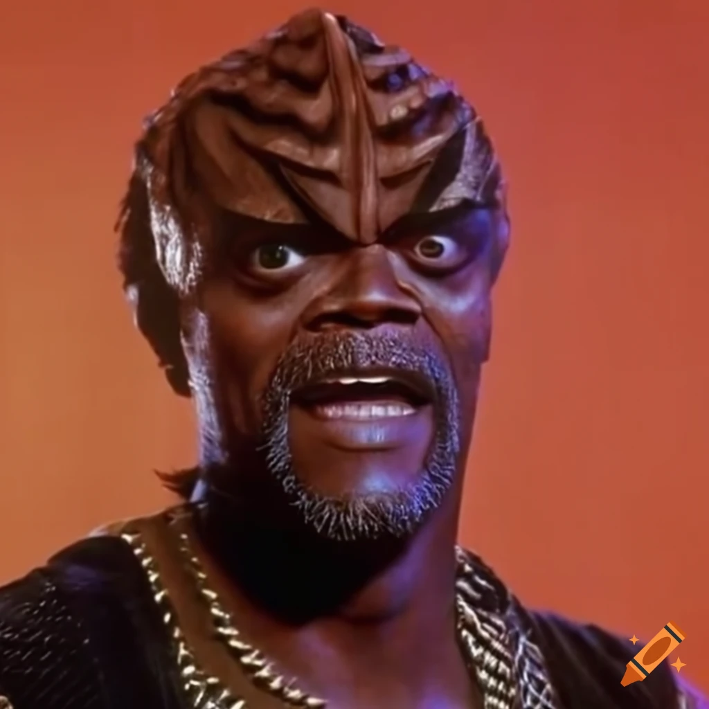 Samuel l jackson as a klingon in the 1970s on Craiyon