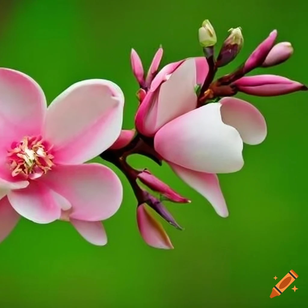 bright green and pink packaging design with blooming garden theme