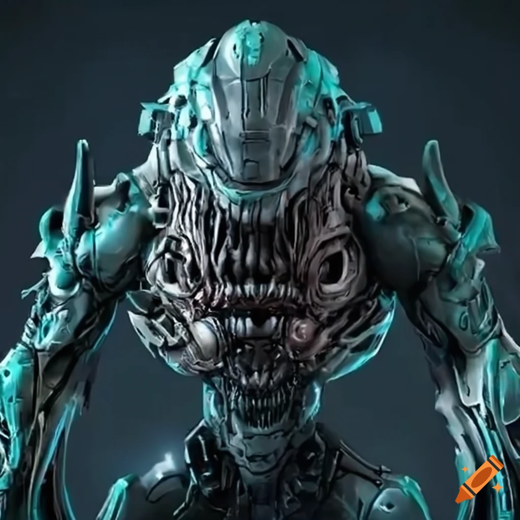 image of a cybernetic alien dreadnaught inspired by a shark