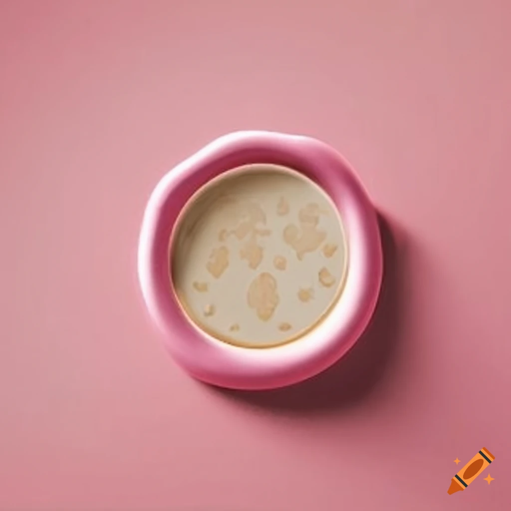 white wax seal with pink and golden honey design