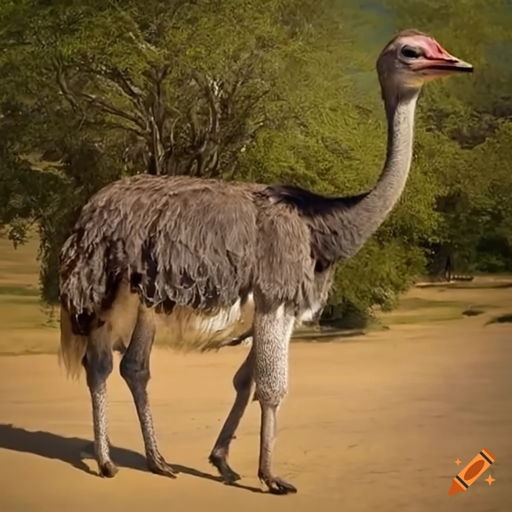 Humorous Image Of An Ostrich Donkey Hybrid At The Office On Craiyon A58aef96f8a6493981e5fcf4200eaa41.webp