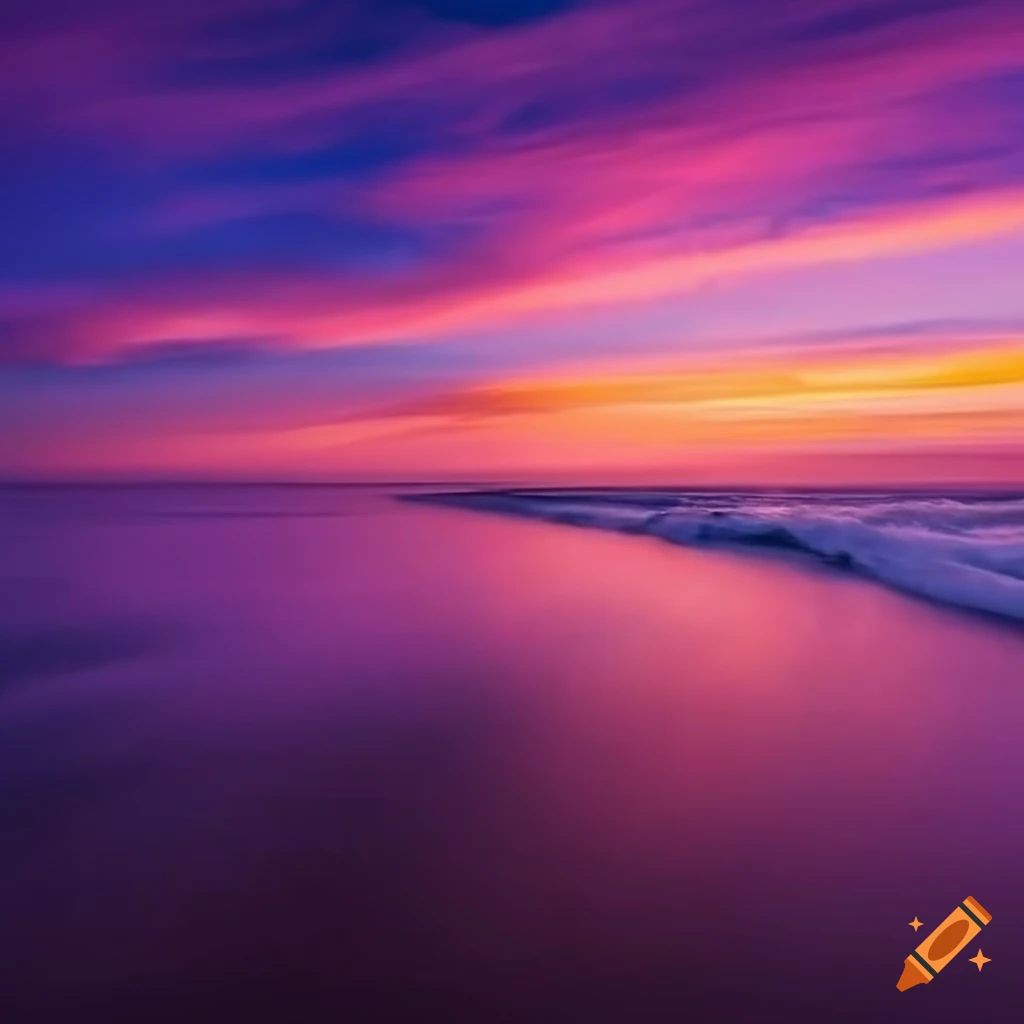 stunning sunset over the ocean
