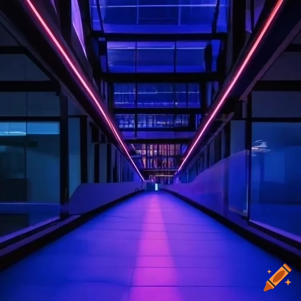 night view of a modern glass building