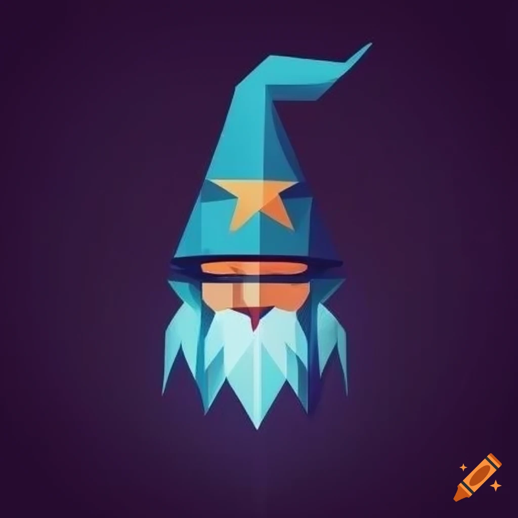 Modern Geometric Wizard Hat Logo Design On Craiyon