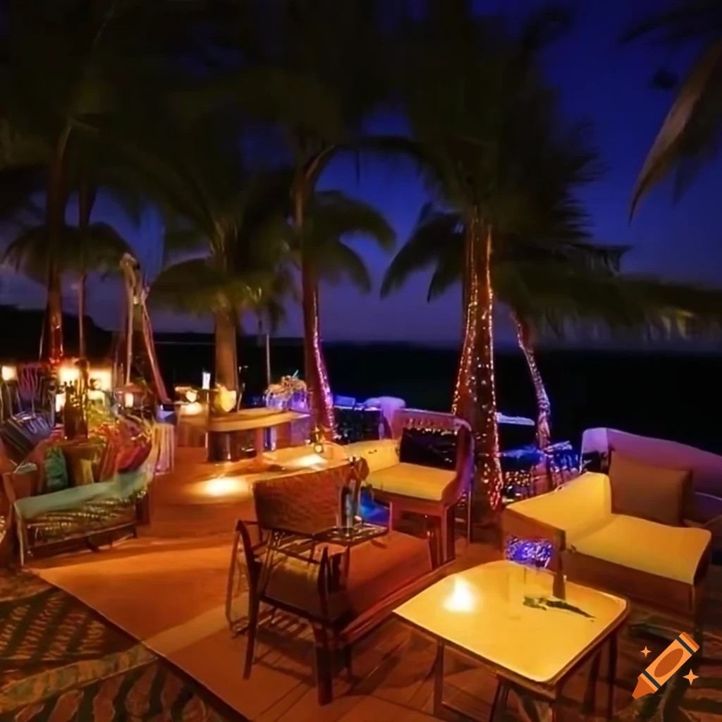 luxury resort restaurant with outdoor deck
