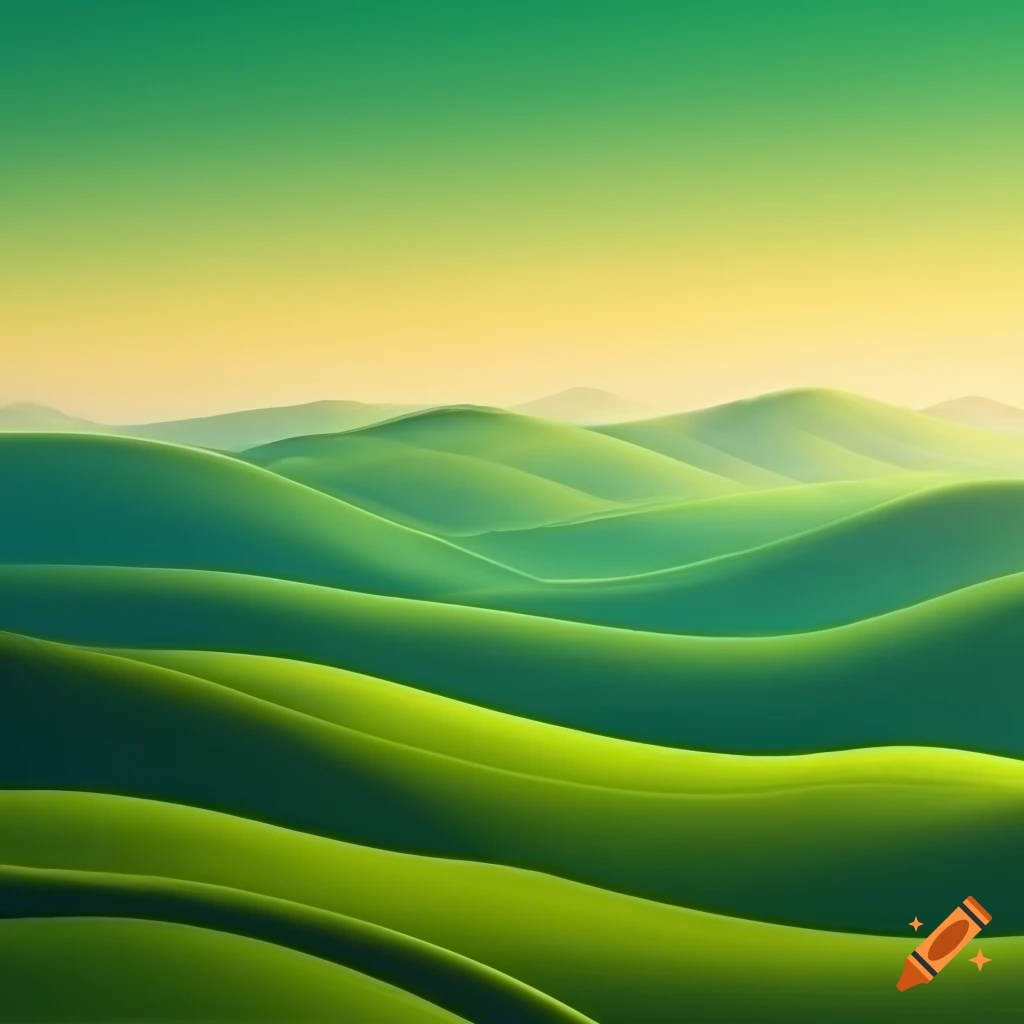 Detailed wallpaper of rolling hills on Craiyon