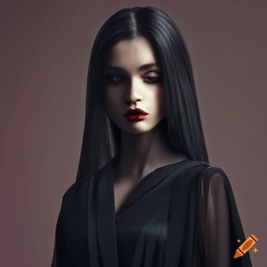 portrait of a confident lady in a black robe