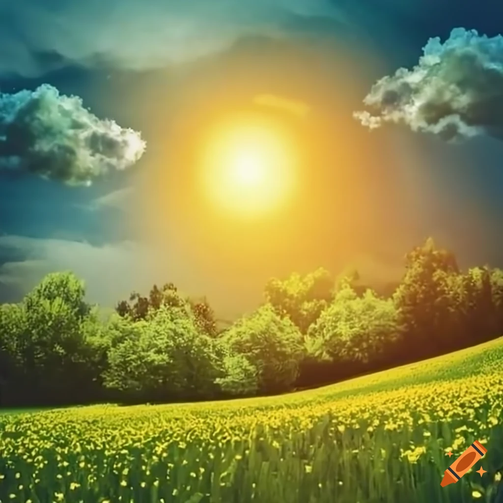 Bright and sunny day
