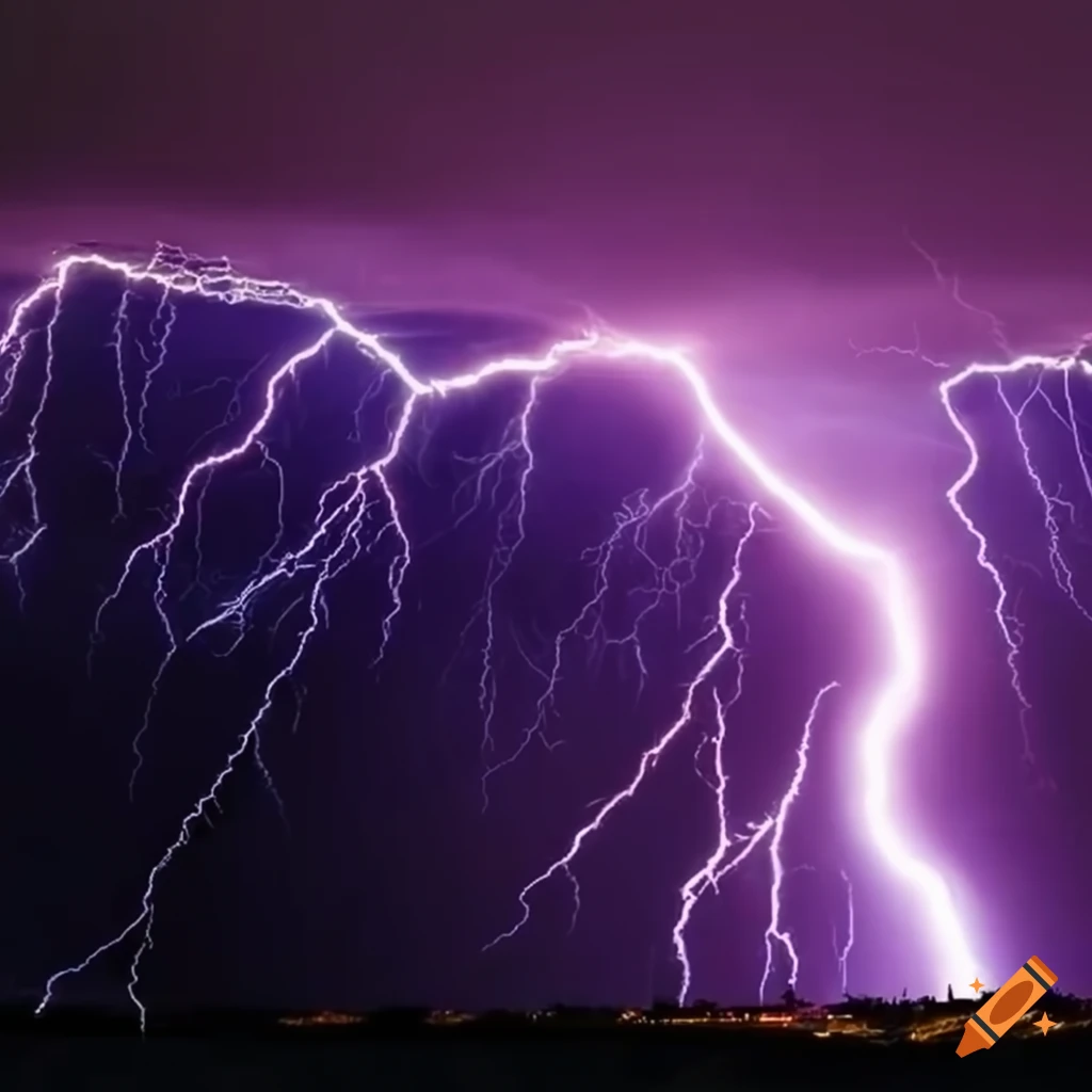 drawing of a huge lightning bolt spanning multiple states