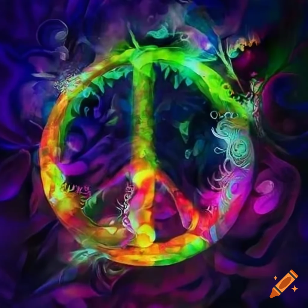 colorful peace symbol artwork