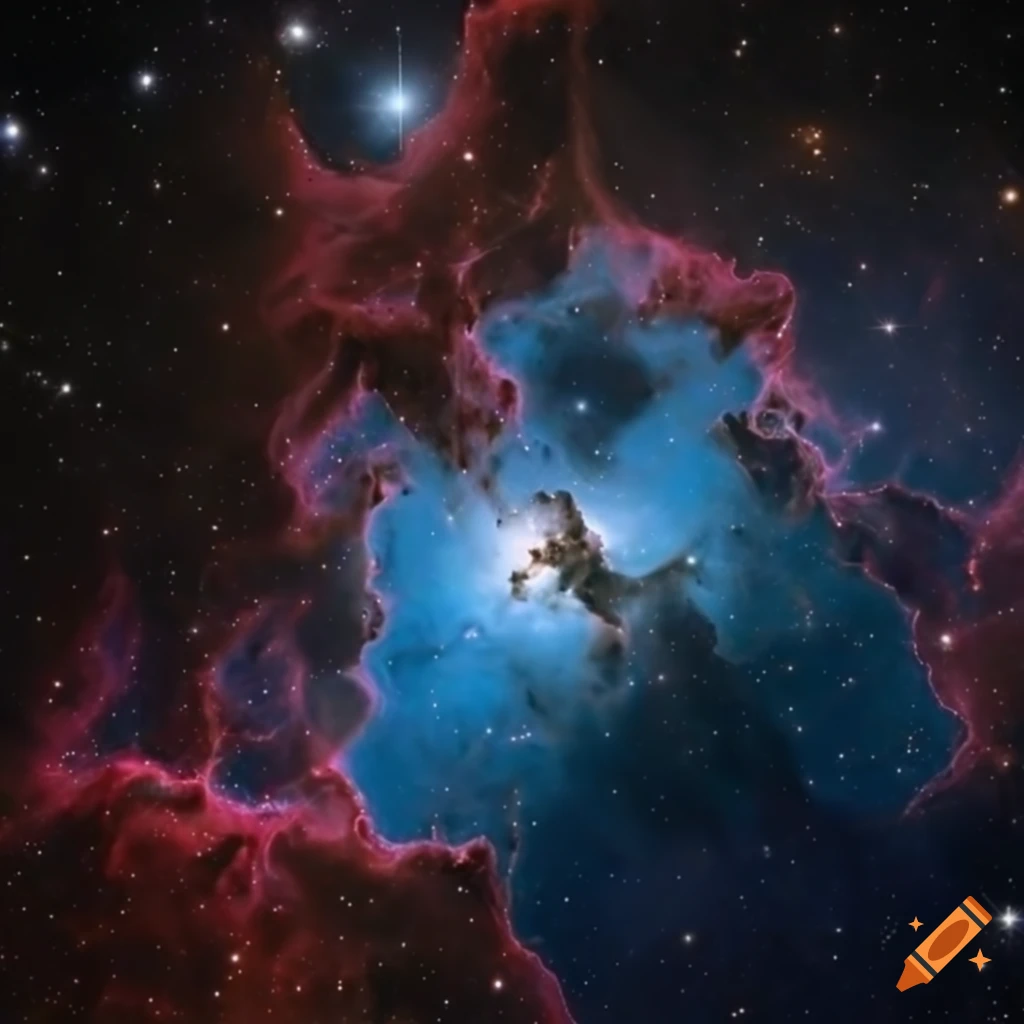 Nasa satellite photo of Carina Nebula formation