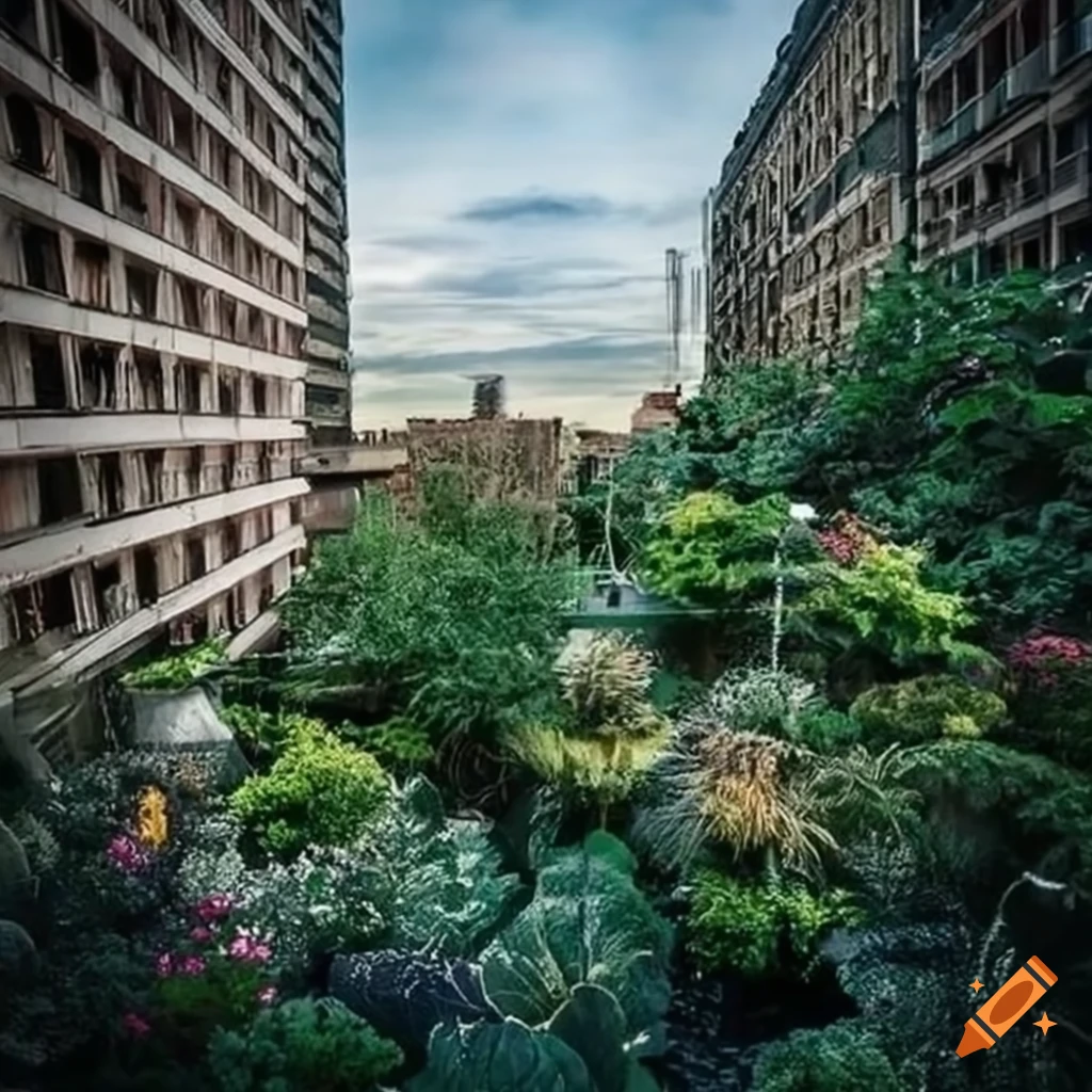 photo of a beautiful rooftop garden