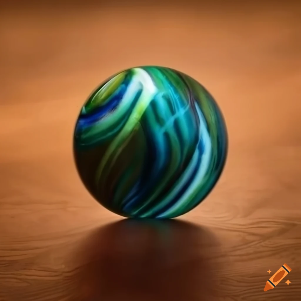 marble balls on a shiny Oakton wood floor