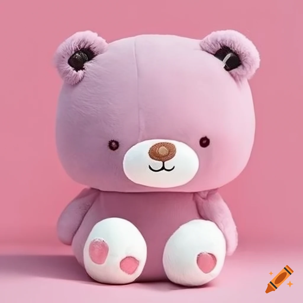 adorable pink diaper-wearing stuffed bear