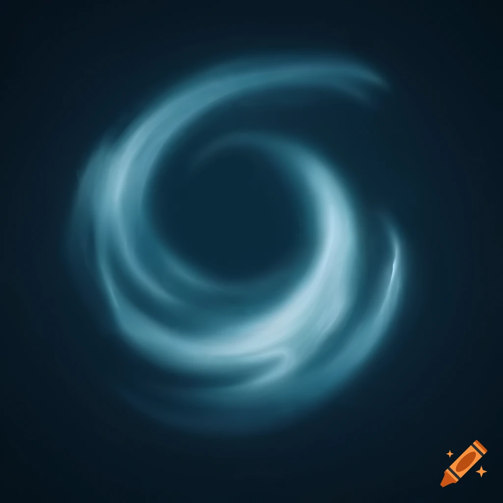 2D game asset of a white whirlwind from an above view