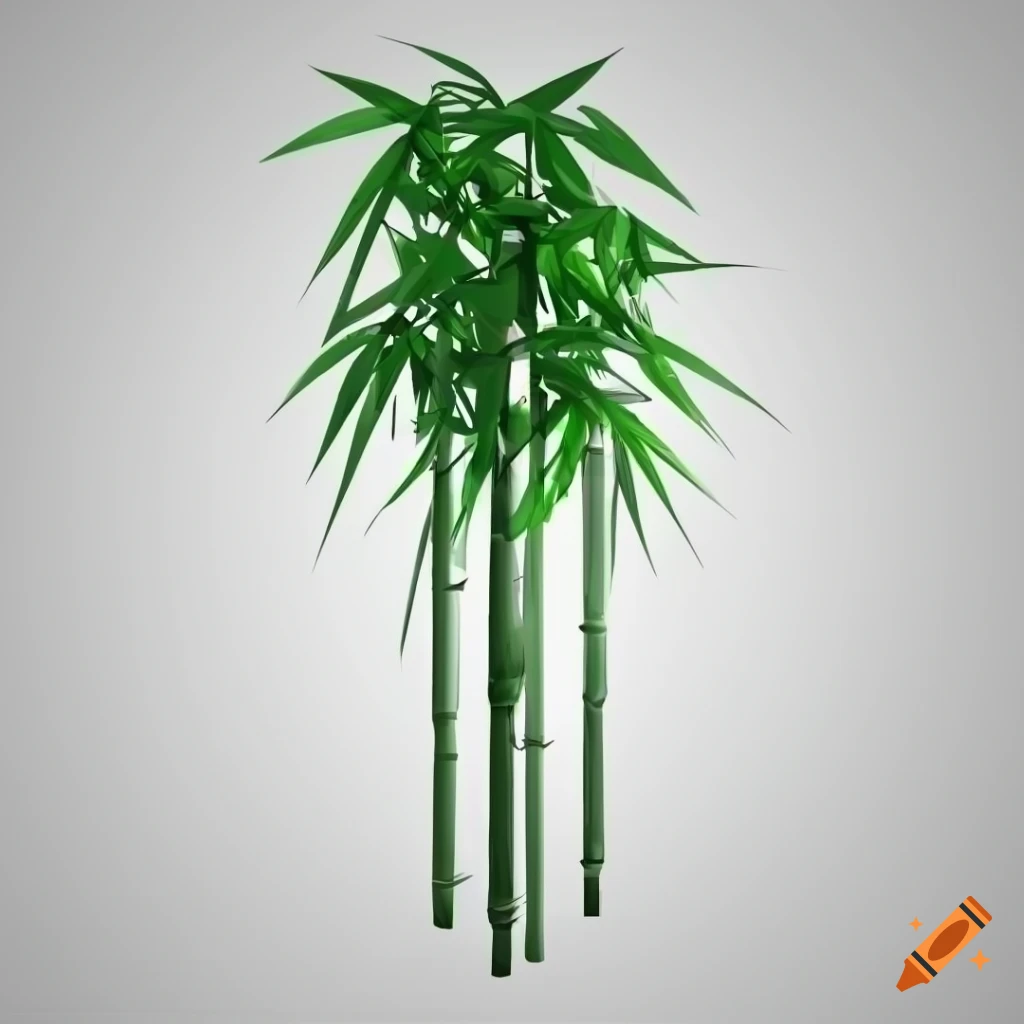 2D isometric video game art of a tall bamboo stalk