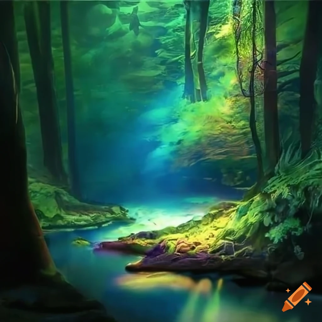 charming babbling brook in a storybook