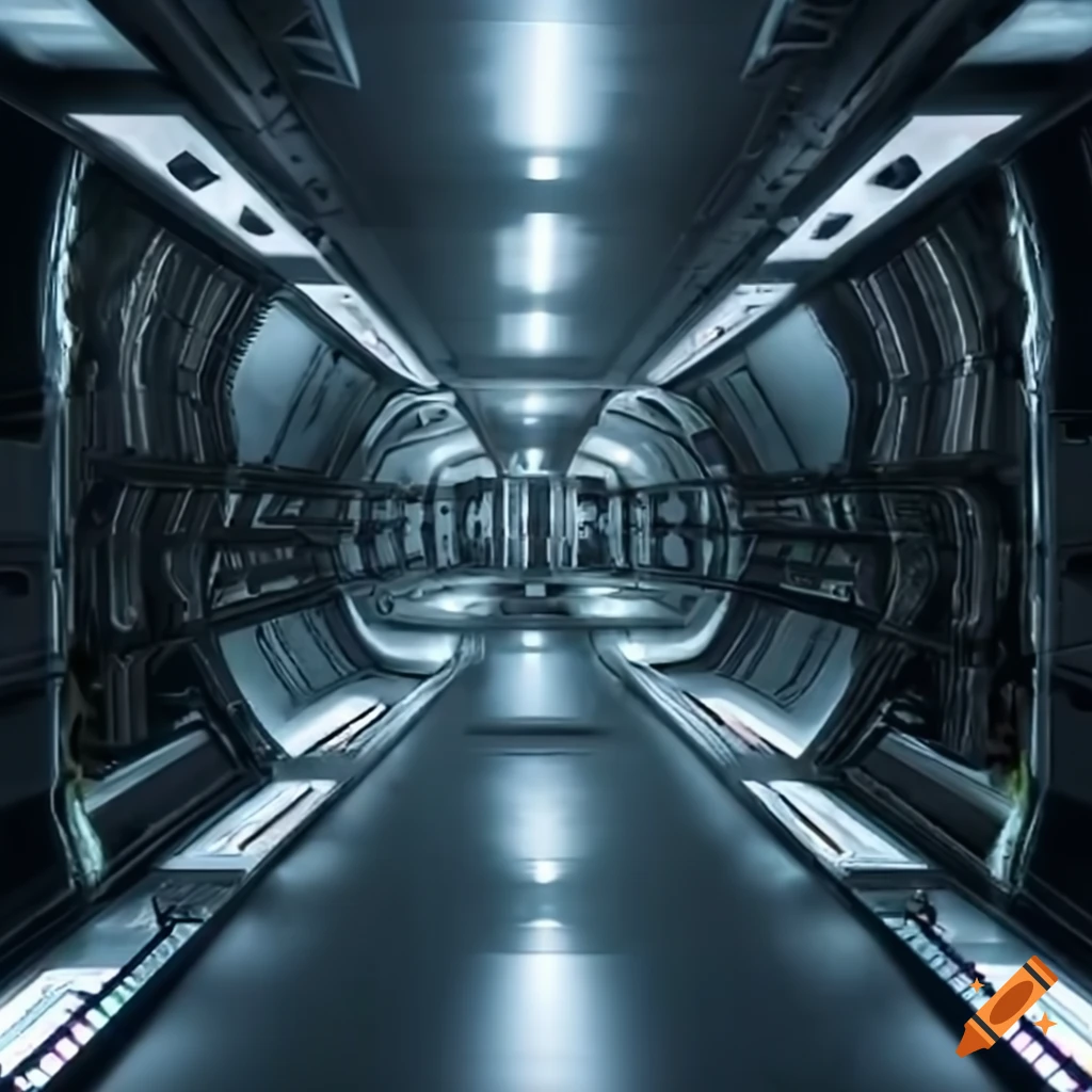 corridor of a futuristic spaceship