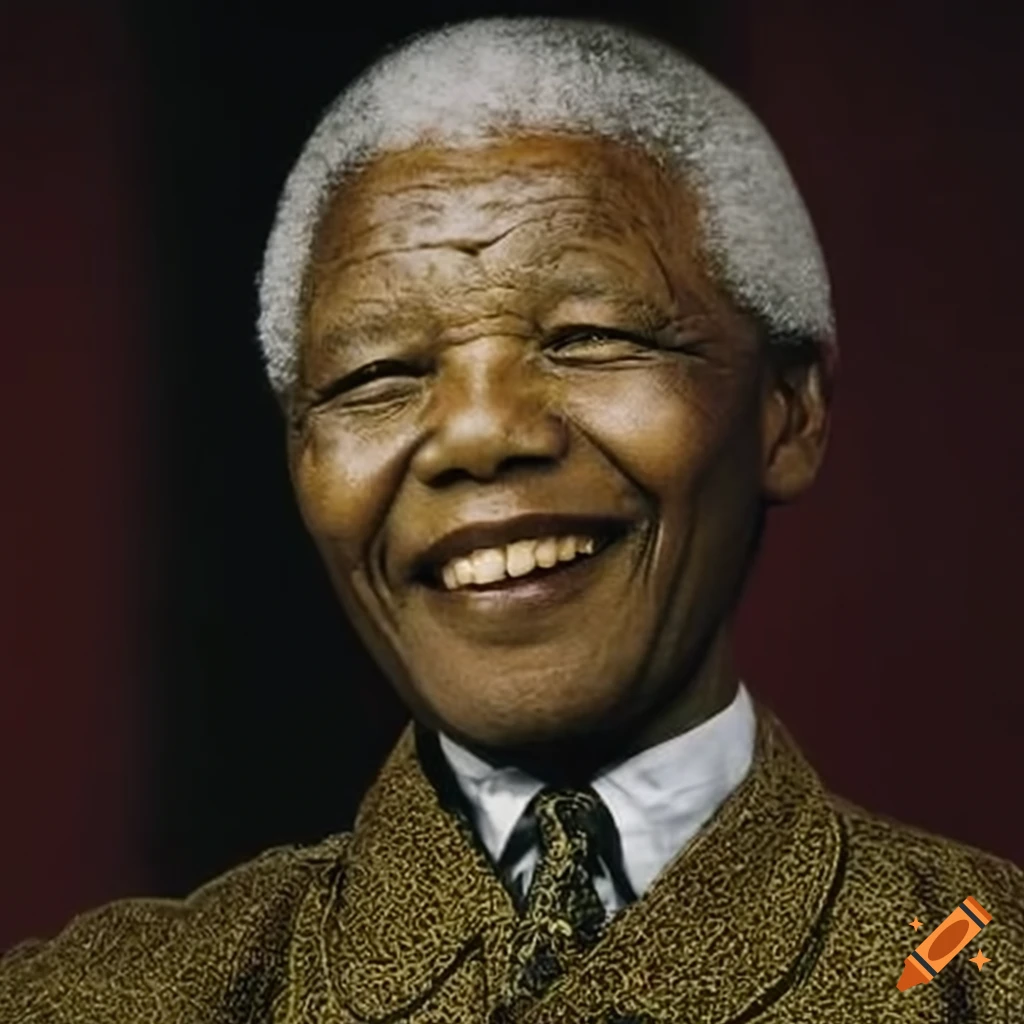 Steckbrief über Nelson Mandela Portrait of Nelson Mandela on Craiyon