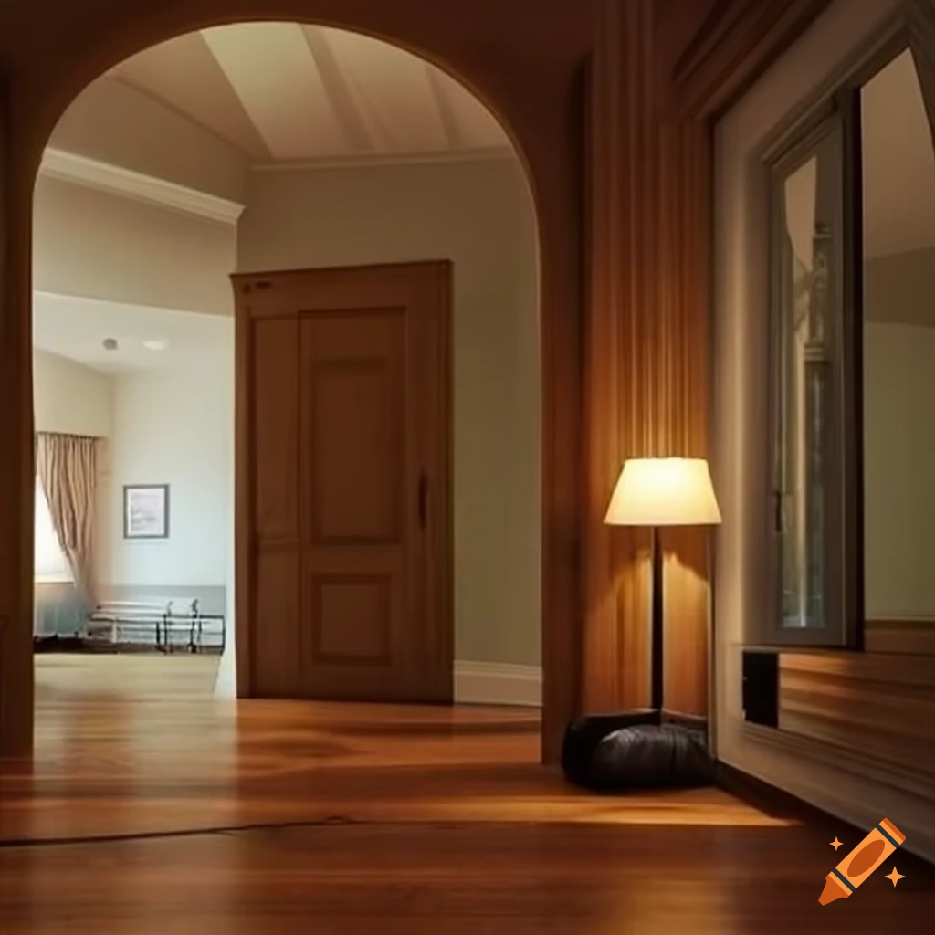 angled view of a hallway inside a home