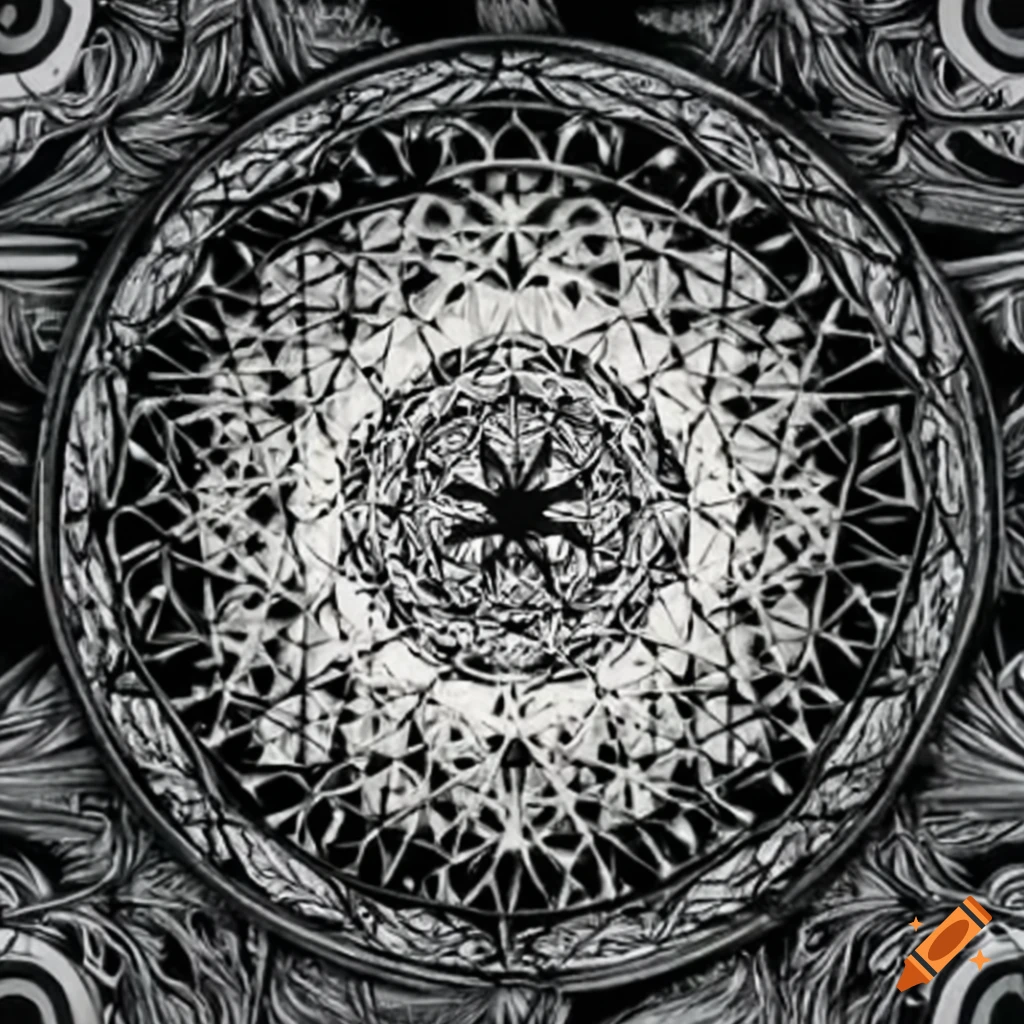 sacred geometry art depicting negative thoughts