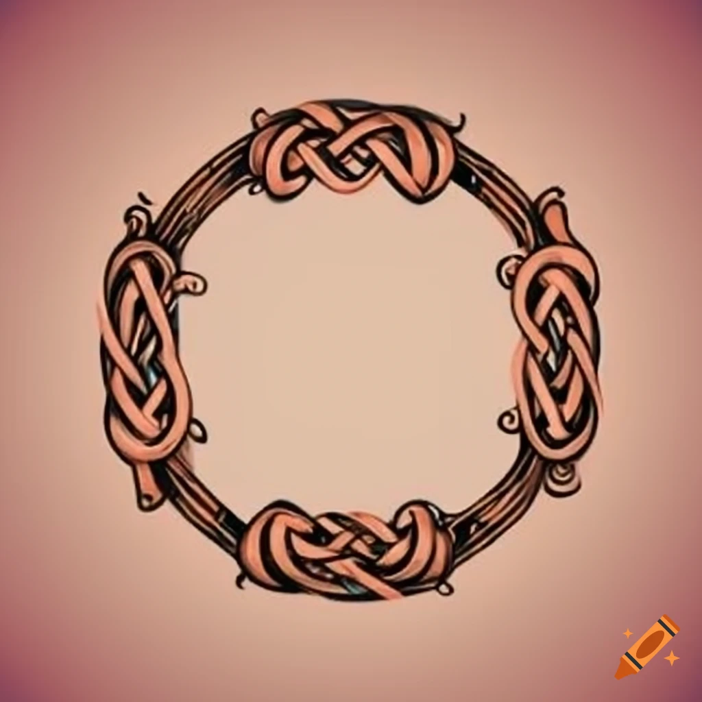 white background with celtic knot frame illustration
