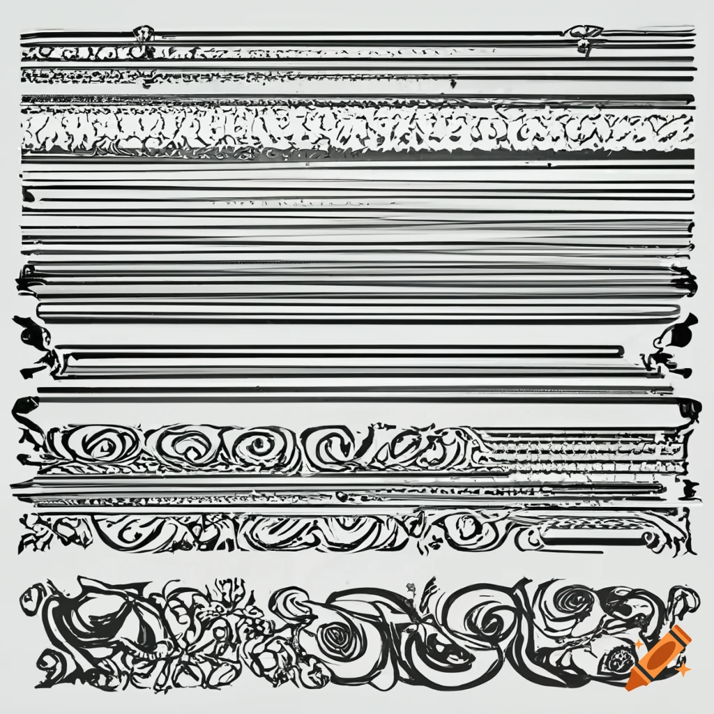 horizontal line divider with ornament on white background