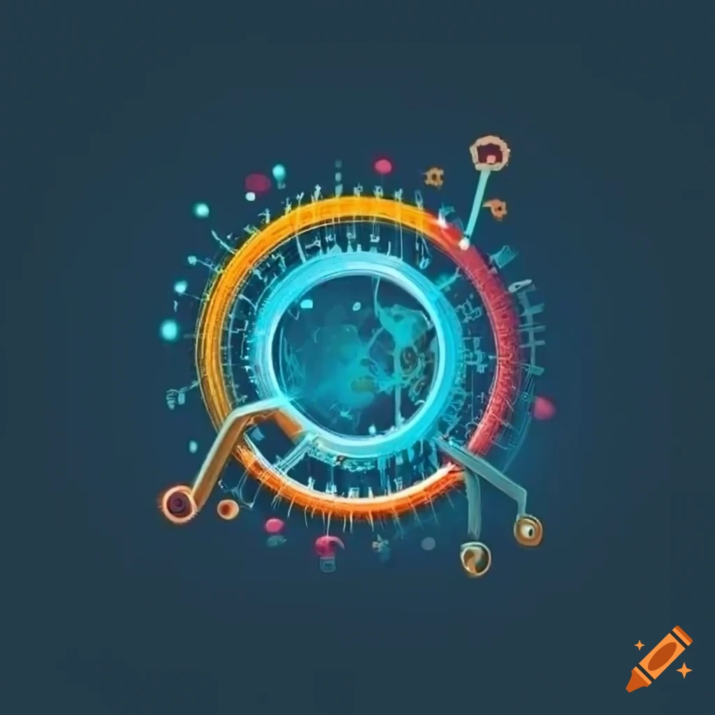 Logo for bioinformatics computing research technology on Craiyon
