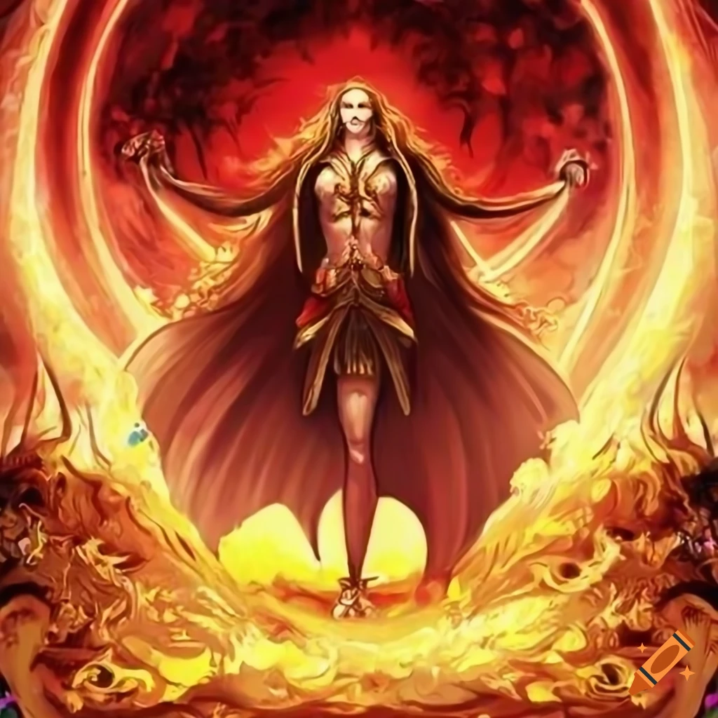 depiction of a powerful god