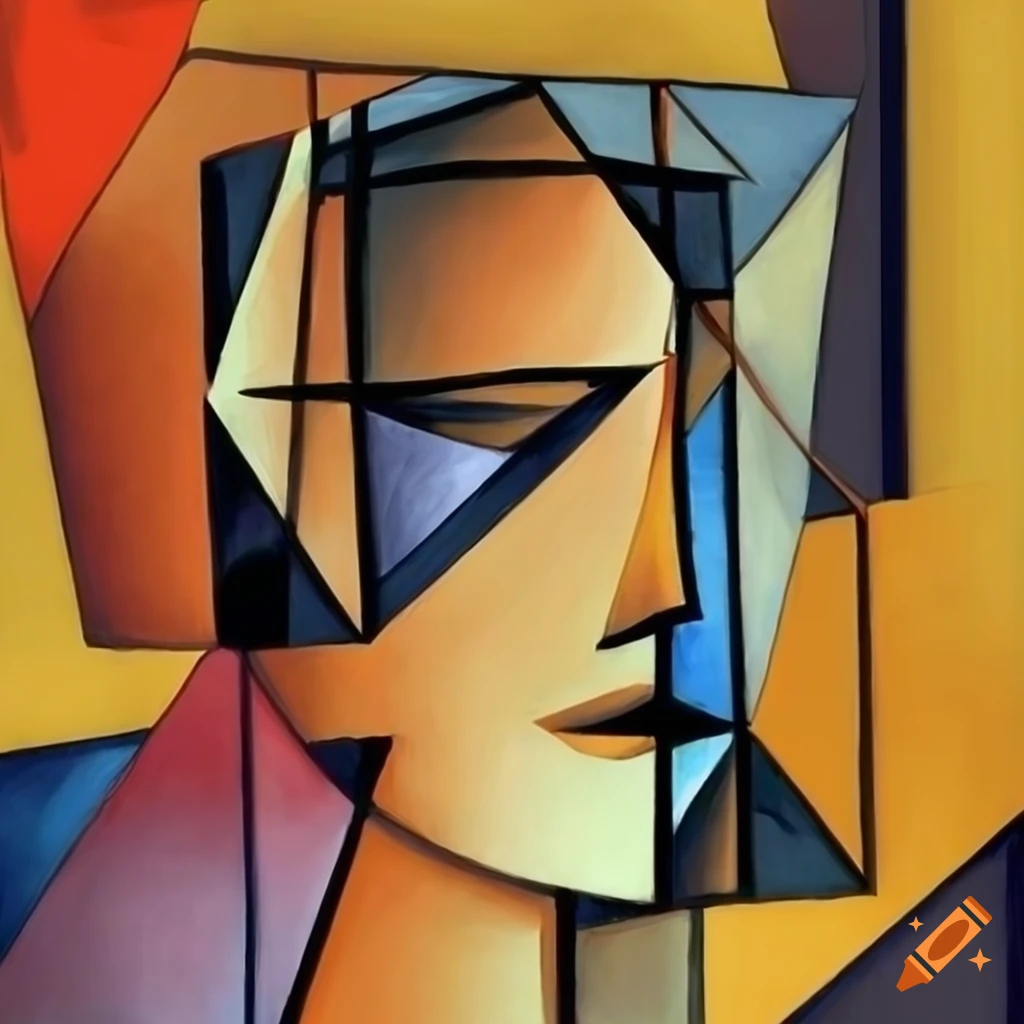 abstract art in cubism style