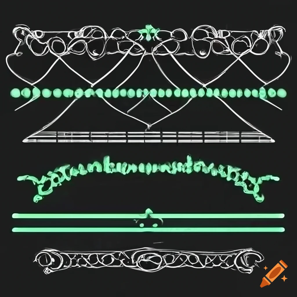 neon ornament on a black background