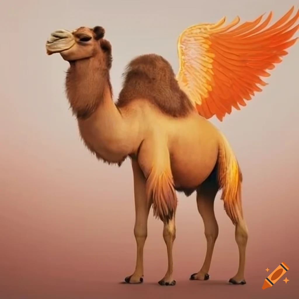 camel with angel wings