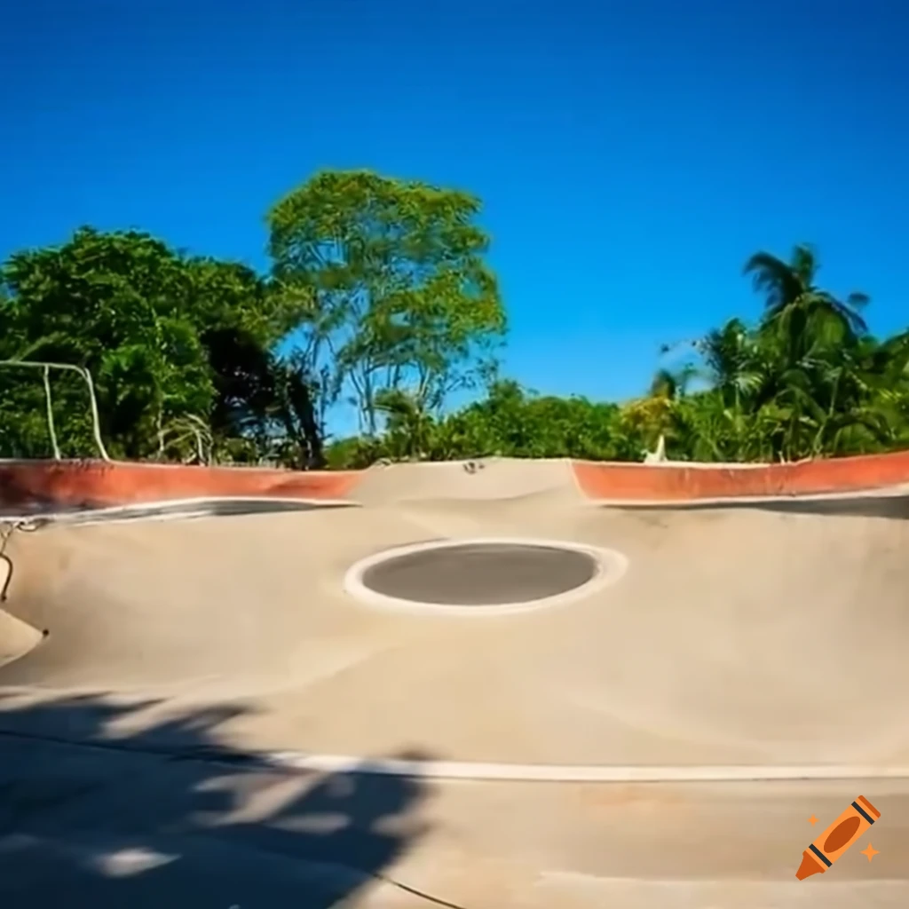 empty BMX park on a sunny day in Puerto Rico