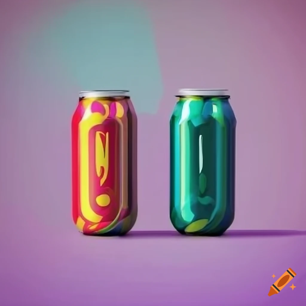 colorful energy drink cans