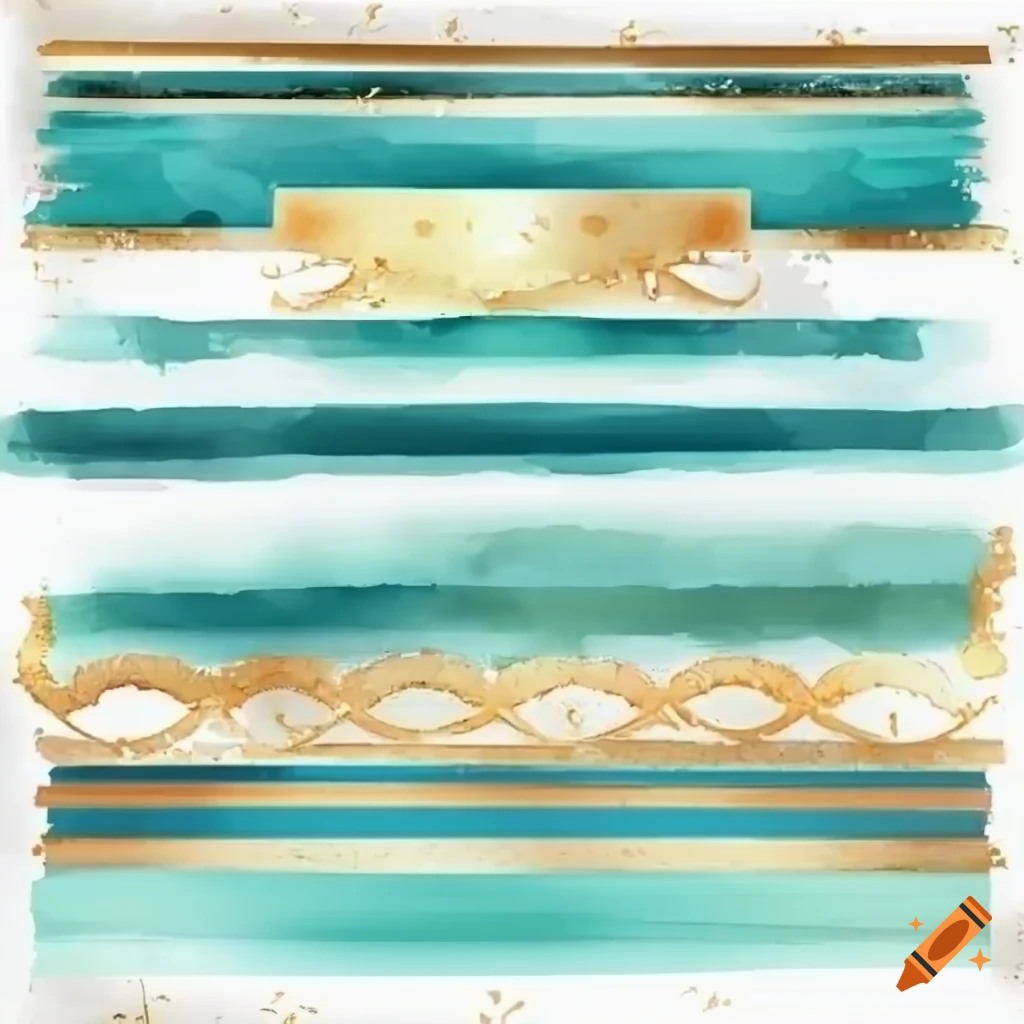 gold and turquoise ornament on a white background