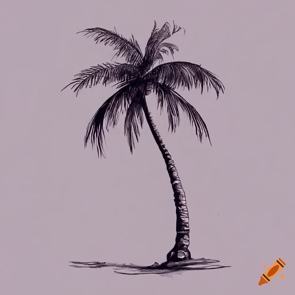 palm tree tattoo design