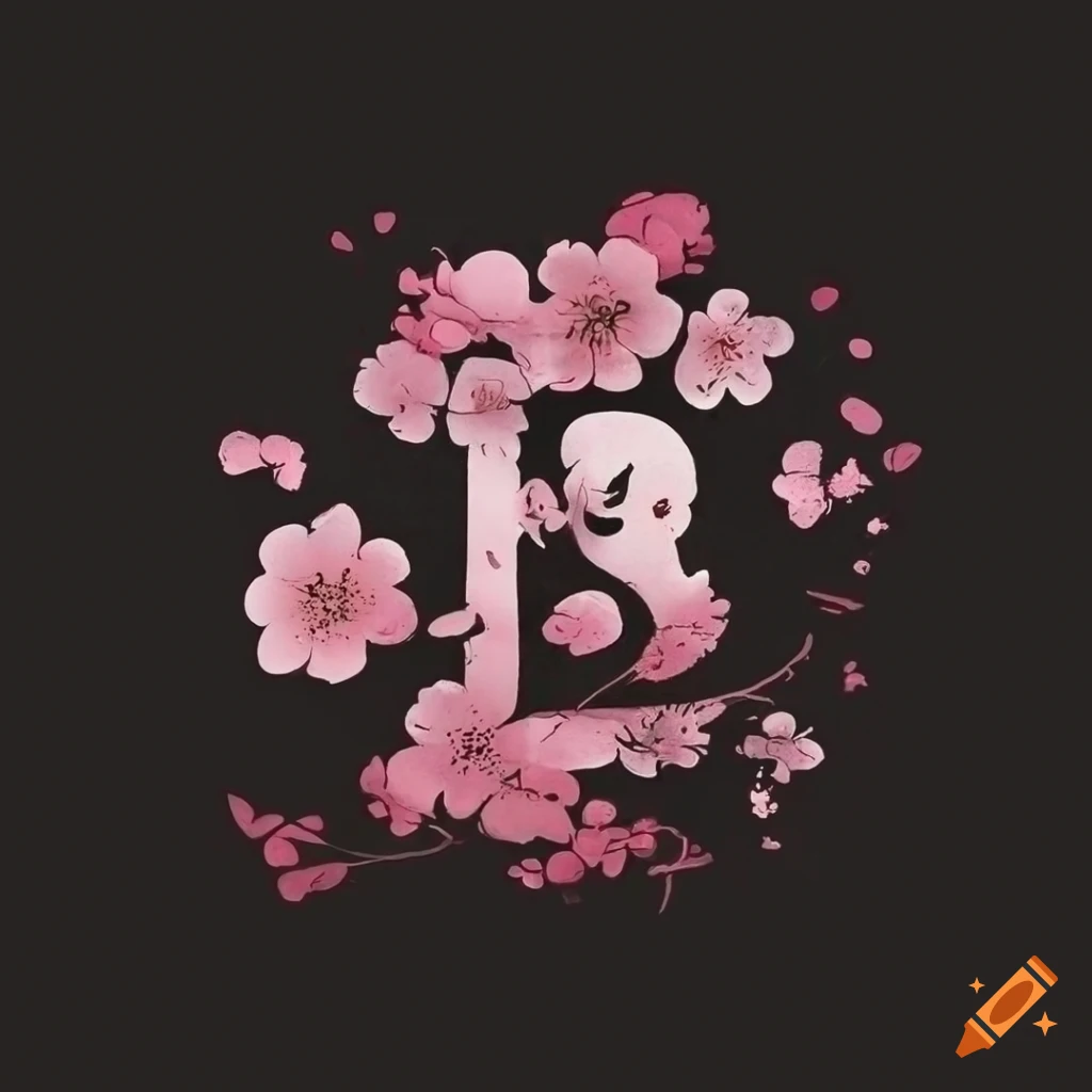 elegant logo of Blissful Sakura brand with cherry blossoms