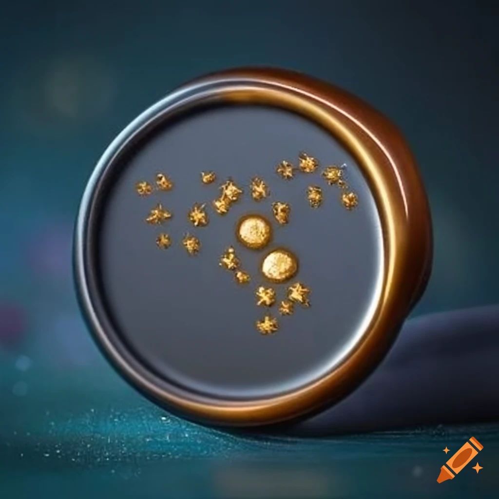 wax seal with golden and pink constellation stars