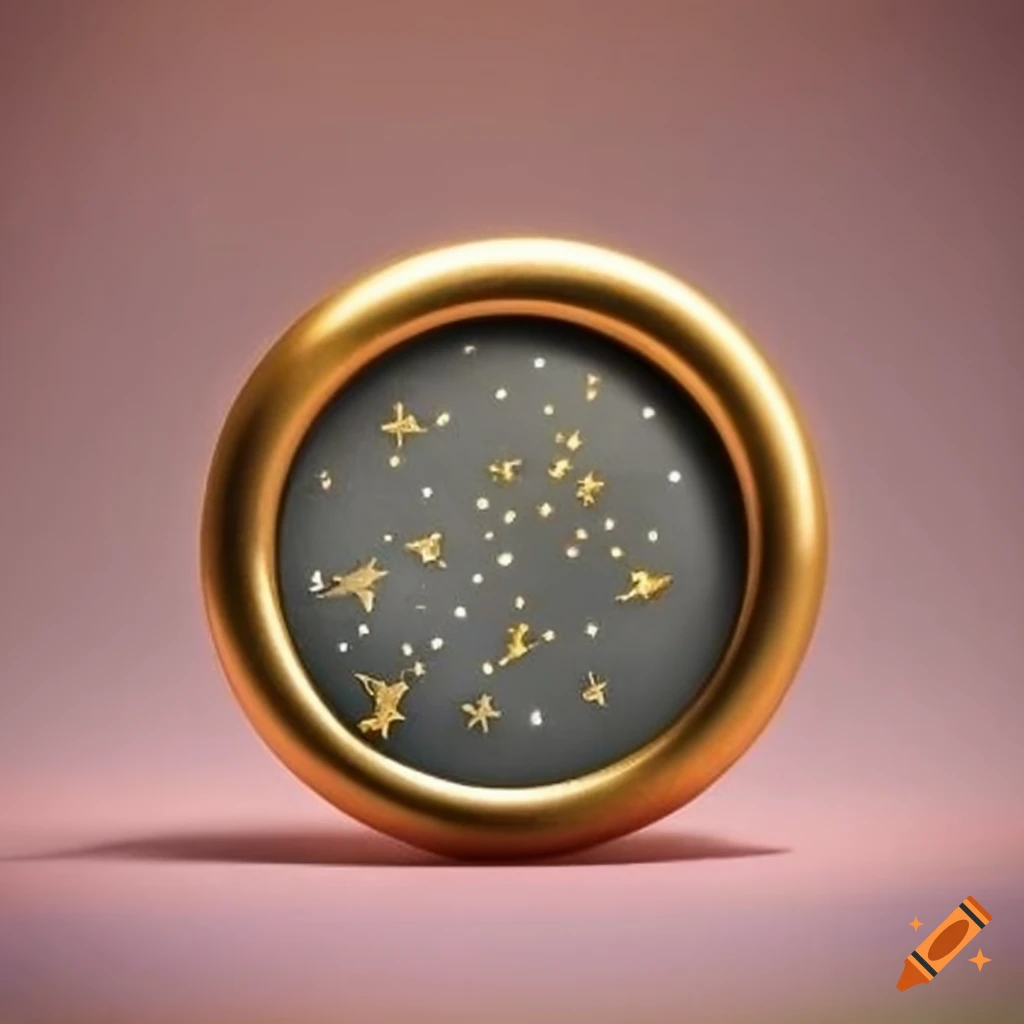 wax seal with golden and pink constellation stars