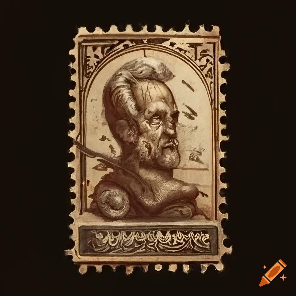 Greek stamp by Justin Gerard