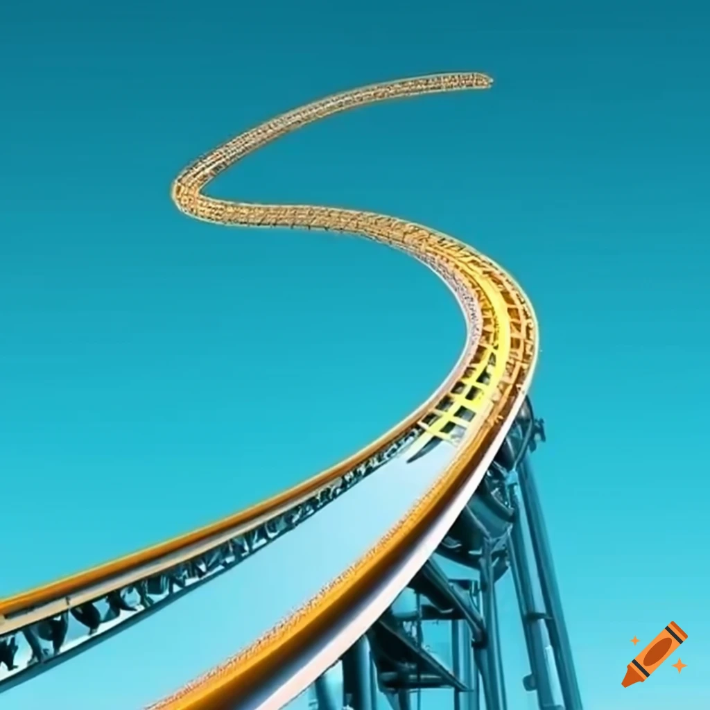 golden rollercoaster track