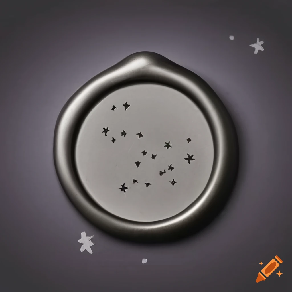 wax seal with silver constellation