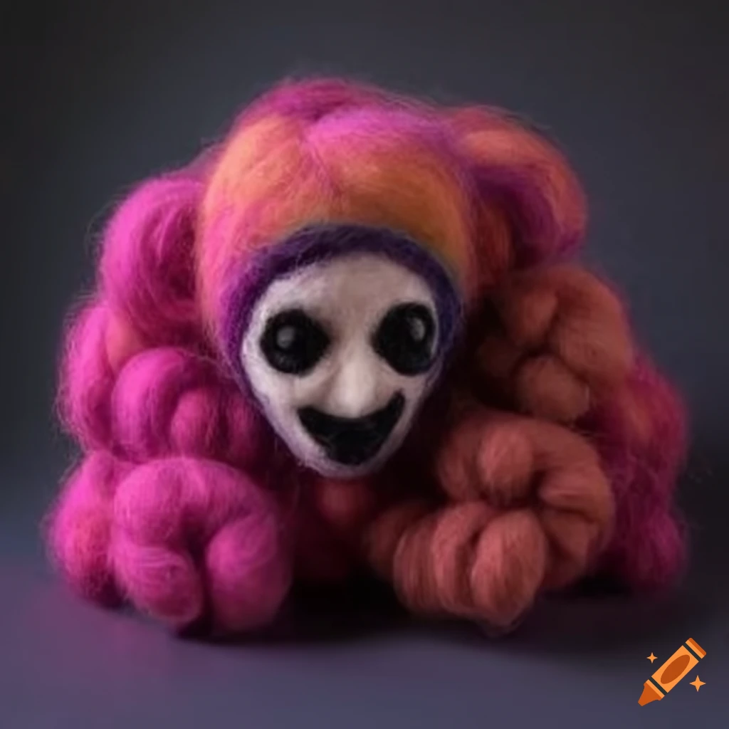 wool felted phantoms sculpture